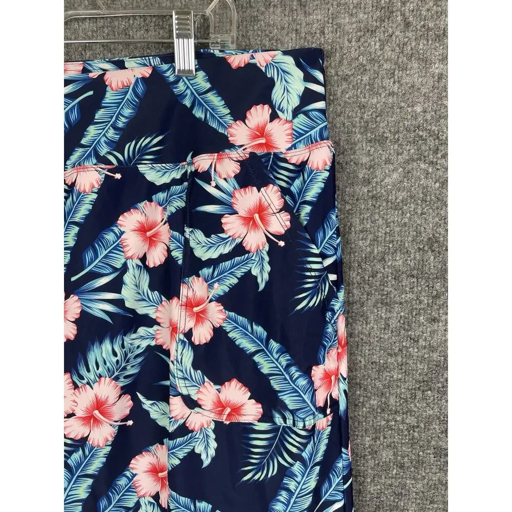 Vidia‎ Activewear Shorts Women's XXXL Slash Pockets Tropical Hibiscus